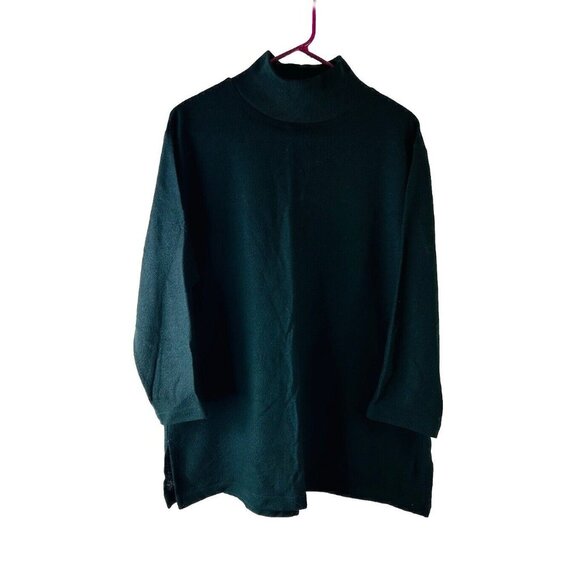 Eileen Fisher Wool Knit Turtleneck Blouse Lightweight Sweater - Picture 1 of 4